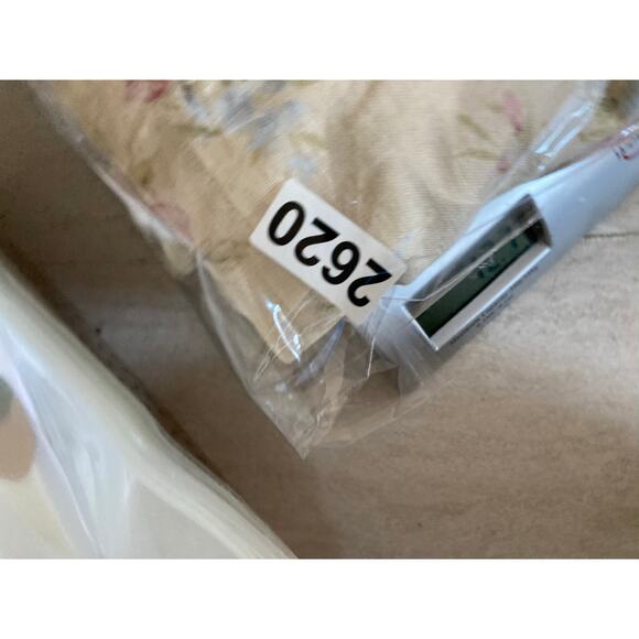 Vintage TY Original Wear Midi Dress Petite Large Linen Floral Cream Retro Y2K PL - Picture 13 of 13